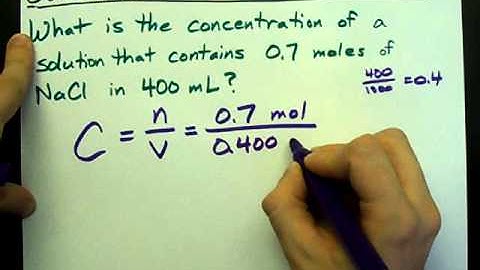 How to Calculate Concentration (from Volume and Moles)