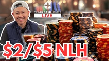 LIVE TEXAS POKER | $2/$5 No-Limit Hold'em Cash Game w/ JWIN