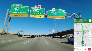 アメリカの運転免許イメージトレーニング｜テキサス州ダラスの運転動画ドラレコ　Googleナビ画面と音声付き｜Drive Recorder in Texas Dallas.